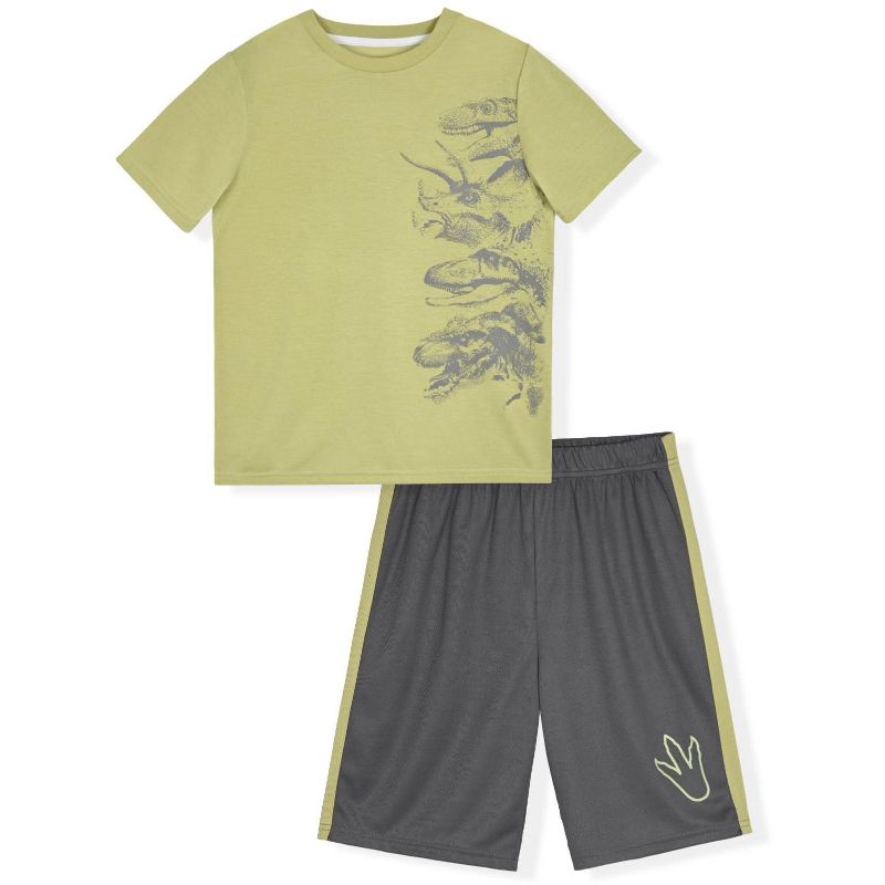 Sleep On It Boys 2-Piece Short-Sleeve Jersey Pajama Shorts Set