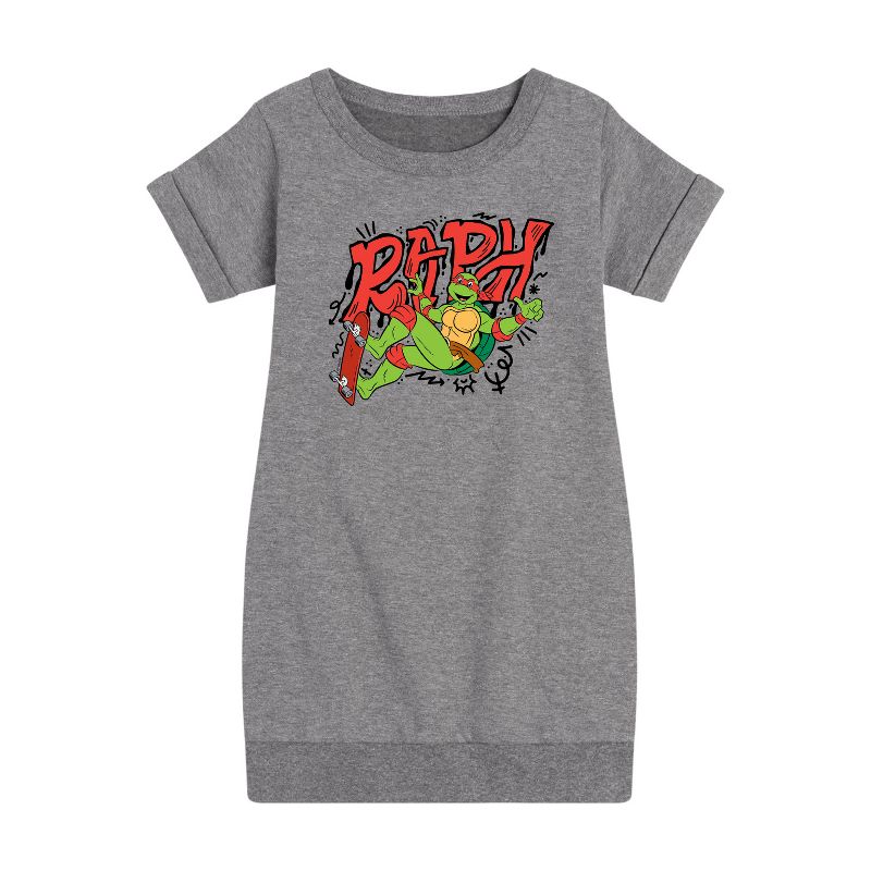 Girls' - Teenage Mutant Ninja Turtles - Raph Graphic Short Sleeve Fleece Dress