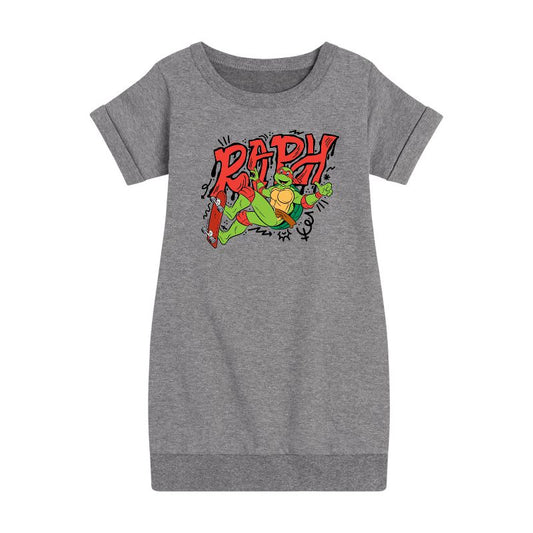 Girls' - Teenage Mutant Ninja Turtles - Raph Graphic Short Sleeve Fleece Dress