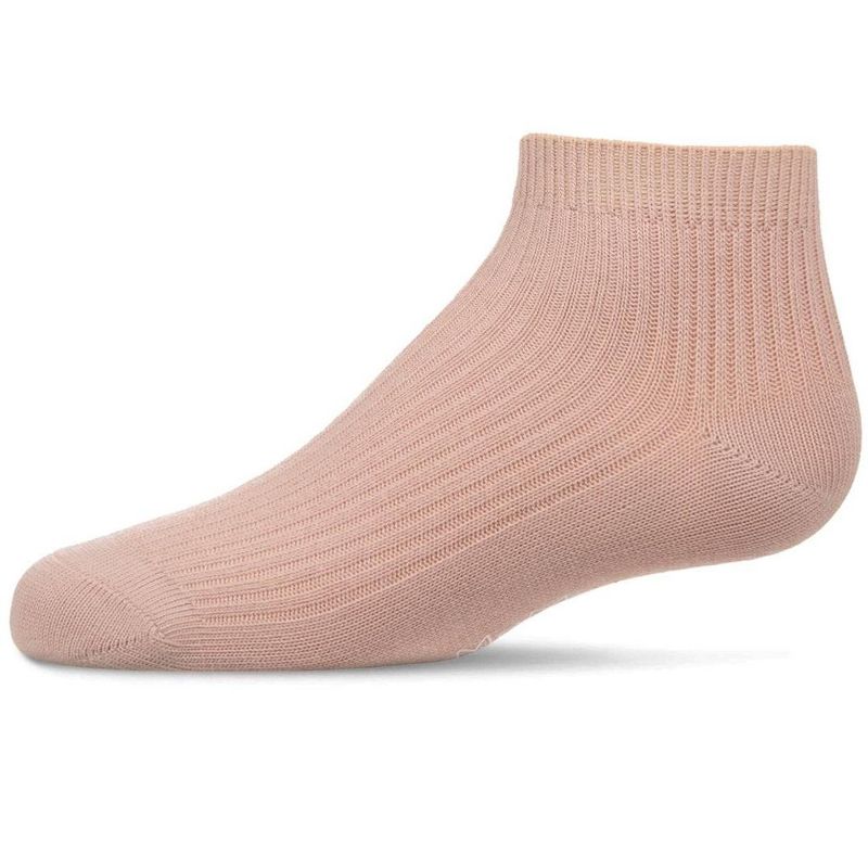 Memoi Thin Ribbed Cotton Kids Anklet Sock