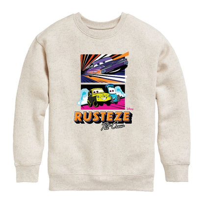 Boys' - Cars - Rusteze Pit Crew Graphic Long Sleeve Fleece Sweatshirt