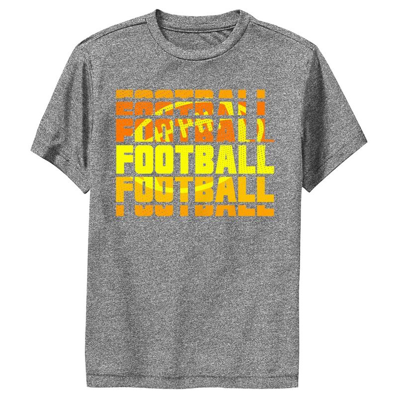 Boy's Lost Gods Name Stack Football Ball Performance Tee