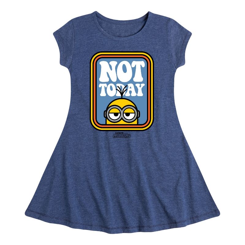 Girls' - Despicable Me Minions - Not Today Fit & Flair Cap Sleeve Dress