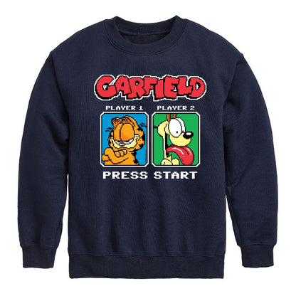 Boys' - Garfield - Garfield Odie Game On Graphic Long Sleeve Fleece Sweatshirt