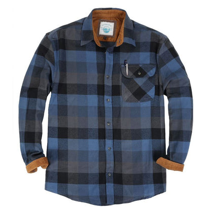 Gioberti Boy's Single Pocket Flannel Shirt with Corduroy Contrast (Part 2)