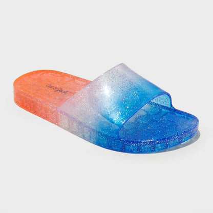 Kids' Oaklyn Glitter Jelly Slides - Cat & Jack™