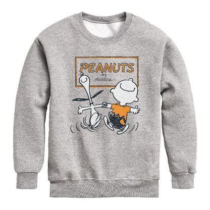 Boys' - Peanuts - Snoopy Graphic Long Sleeve Fleece Sweatshirt