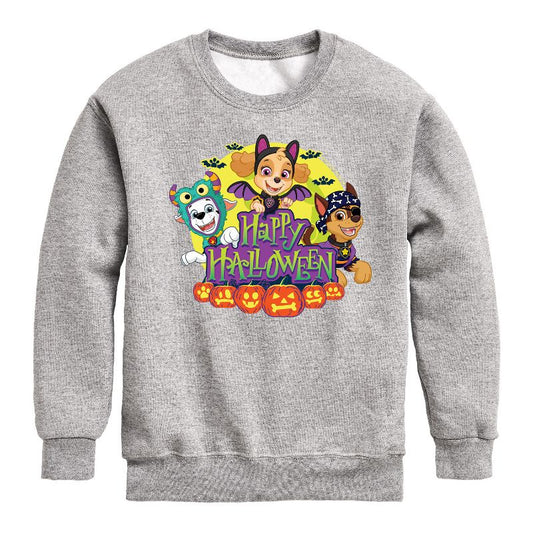 Boys' - Paw Patrol - Happy Halloween Graphic Long Sleeve Fleece Sweatshirt