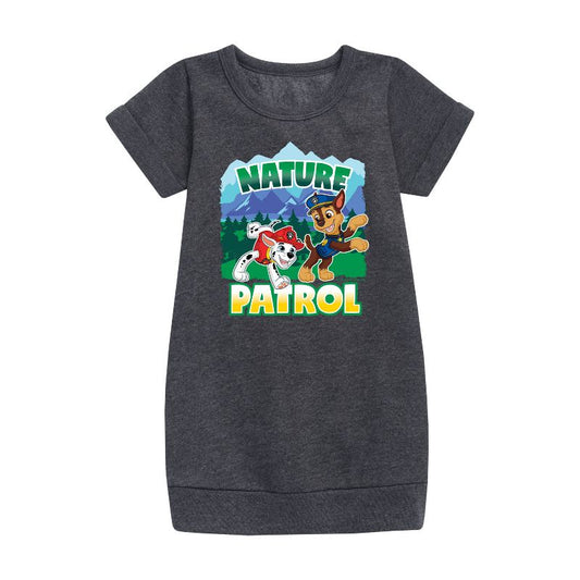Girls' - Paw Patrol - Nature Patrol Graphic Short Sleeve Fleece Dress