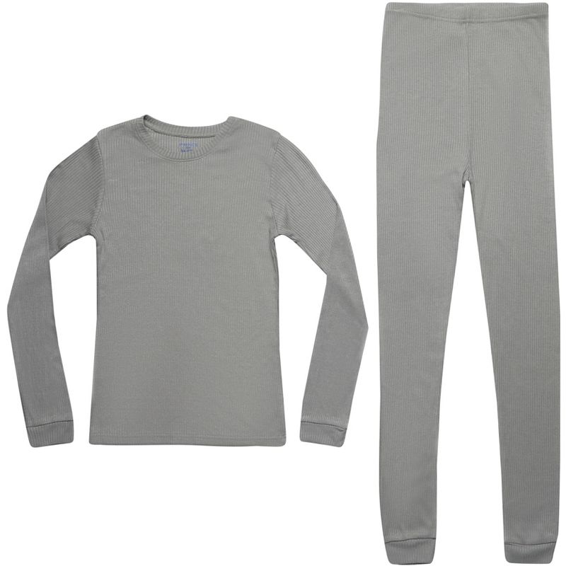 Prince Of Sleep Boys Solid Pajama Sets - Snug Fitting Ribbed PJ Tops & Bottoms for Boys