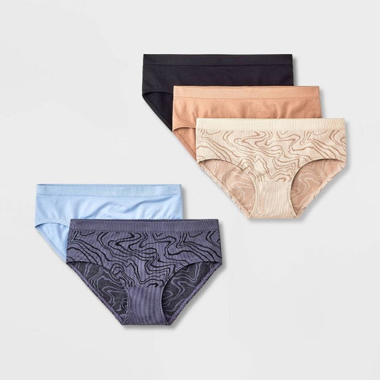 Girls' 5pk Seamless Hipster Underwear - art class™