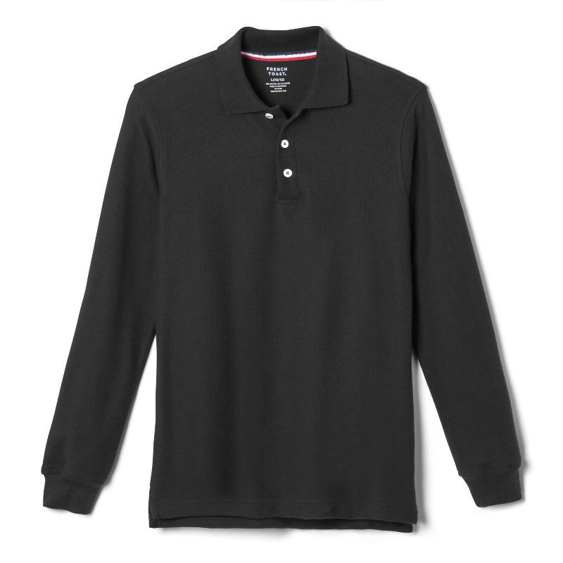 French Toast School Uniform Co-Ed Long Sleeve Pique Polo