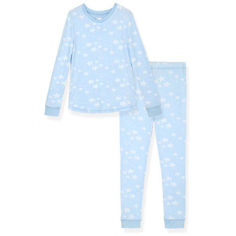 Sleep On It Girls 2-Piece Super Soft Jersey Long Sleeve Snug-Fit Pajama Set - Toddler Pajamas to Girls Pajama Sets