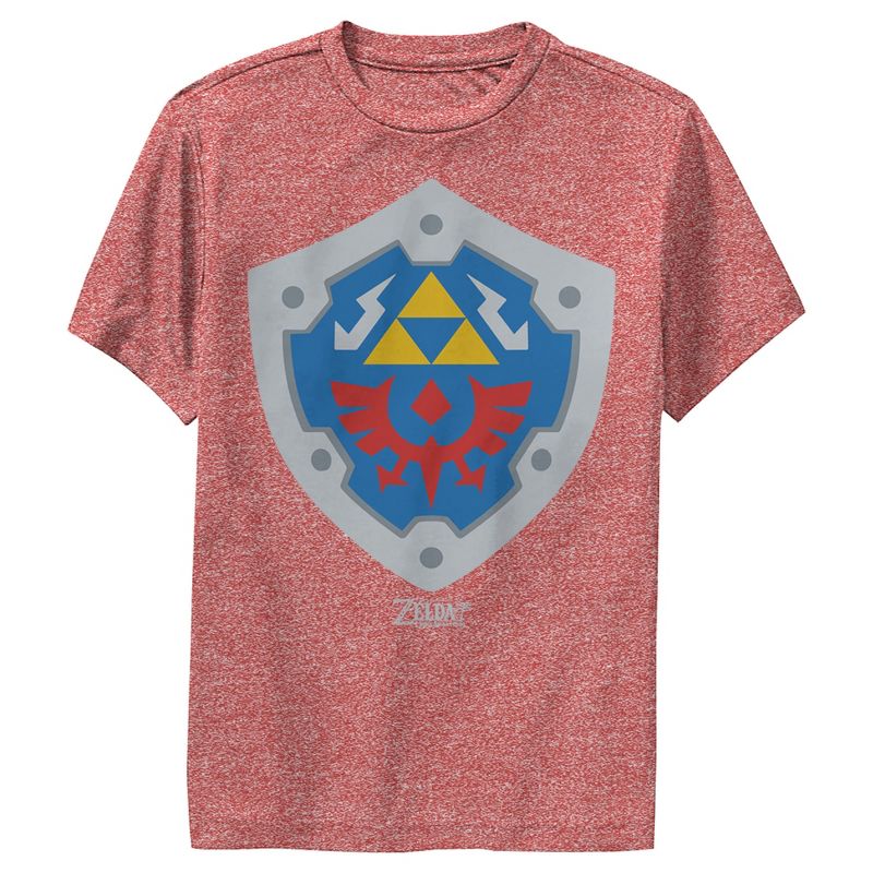 تي شيرت أداء Hylian Shield من لعبة Nintendo Legend of Zelda Link's Awakening للأولاد