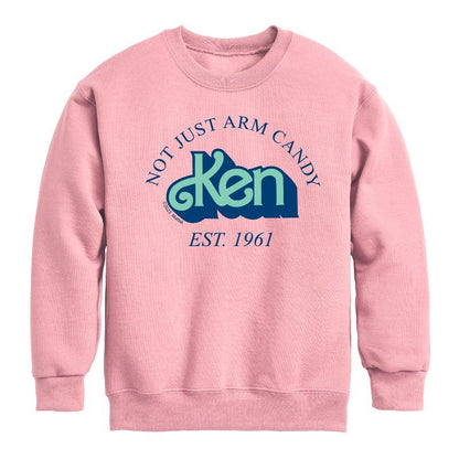 Boys' - Barbie - Ken Not Just Arm Candy Graphic Long Sleeve Fleece Sweatshirt