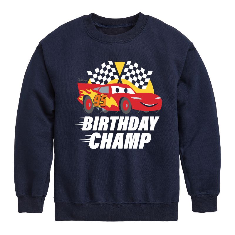 Boys' - Disney - Race To Finish Line Graphic Long Sleeve Fleece Sweatshirt