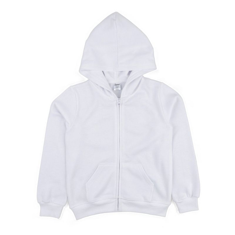 Leveret Kids Zipper Neutral Solid Color Sweat Hoodie