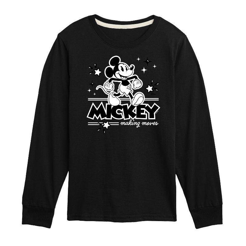 Boys' - Disney - Mickey Mouse Making Moves Long Sleeve Graphic T-Shirt