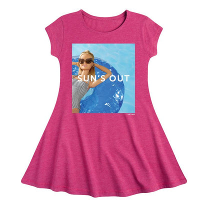 فستان باربي - صن آوت فيت آند فلاير بأكمام قصيرة للبنات