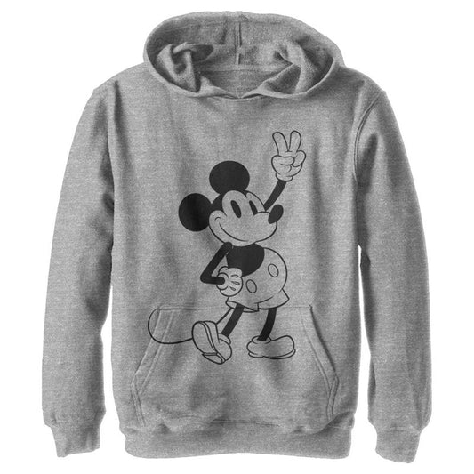 Boy's Disney Mickey Mouse Peace Sign Pull Over Hoodie