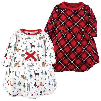 Luvable Friends Hudson Baby Long-Sleeve Dresses 2pk (Part 3)