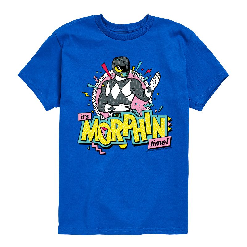 Boys' - Power Rangers - Morphin Time Black Short Sleeve Graphic T-Shirt