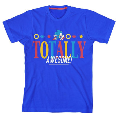 Sonic the Hedgehog Totally Awesome! Youth Royal Blue Graphic Tee