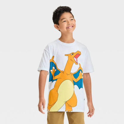 Boys' Pokémon Wrap Short Sleeve Graphic T-Shirt - White