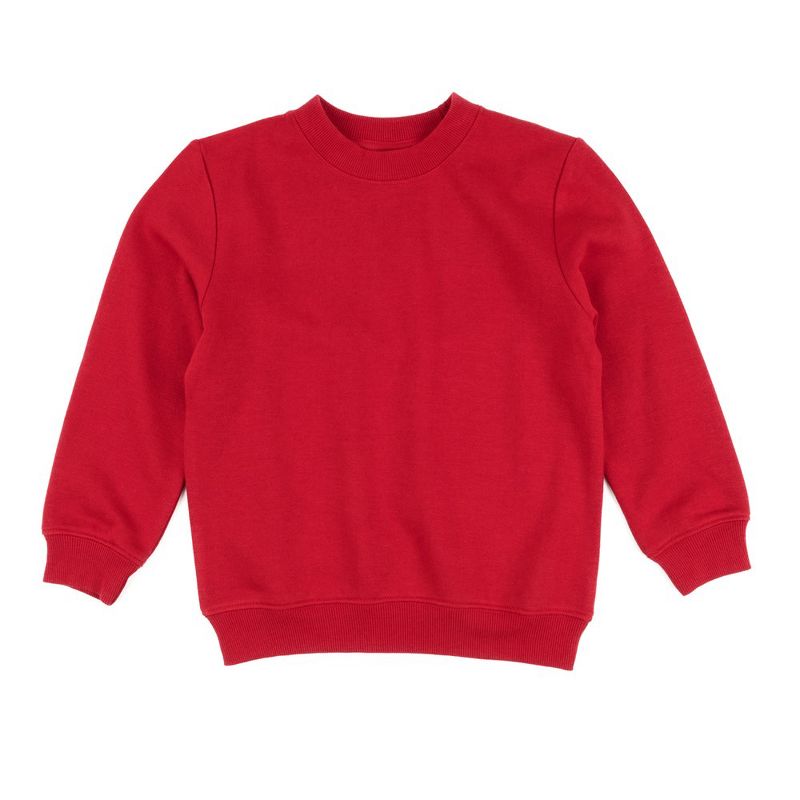 Leveret Kids Long Sleeve Classic Solid Color Sweatshirt