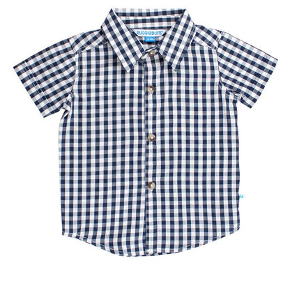 RuffleButts Toddler Short Sleeve Button Down Shirt