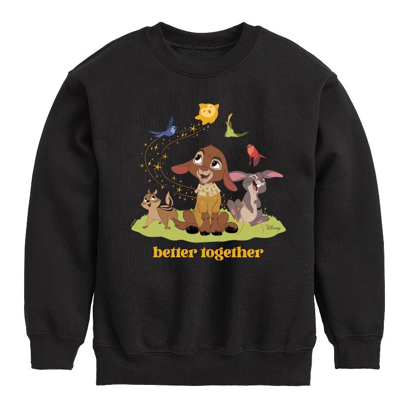 Boys' - Disney - Better Together Valentino Graphic Long Sleeve Fleece Sweatshirt