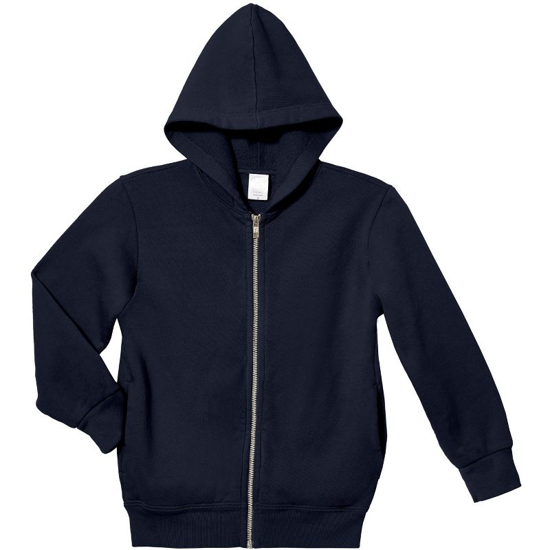 City Threads 100% Cotton Kids Unisex Soft Fleece Zip Hoodie with Inner Pockets - USA-Made