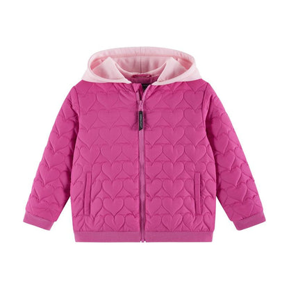 Andy & Evan  Toddler  Pink Quilted Heart Hooded Jacket
