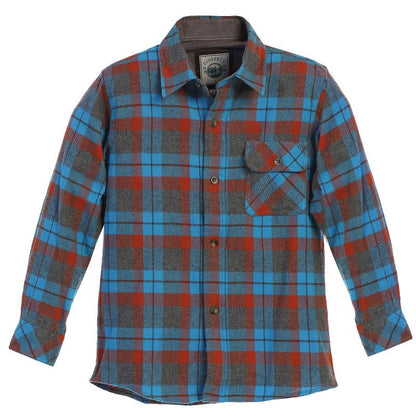 Gioberti Boy's Single Pocket Flannel Shirt with Corduroy Contrast (Part 2)
