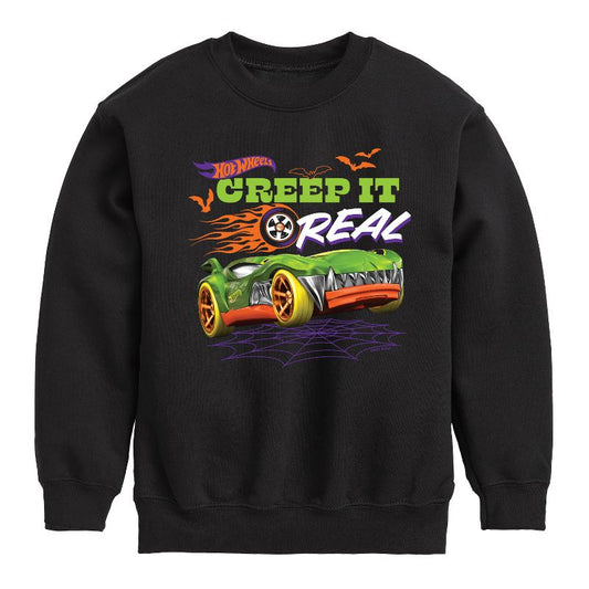 Boys' - Hot Wheels - Halloween Graphic Long Sleeve Fleece Sweatshirt