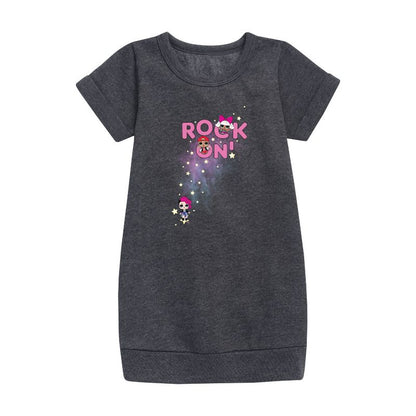 Girls' - LOL Surprise! - Space Rock Girls Graphic Short Sleeve Fleece Dress