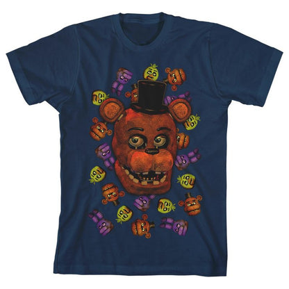 تي شيرت أزرق داكن للأولاد من Five Nights At Freddy's Big Freddy Face