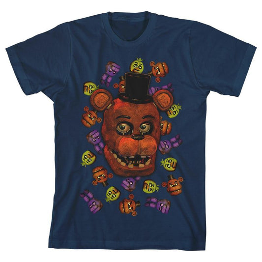 تي شيرت أزرق داكن للأولاد من Five Nights At Freddy's Big Freddy Face