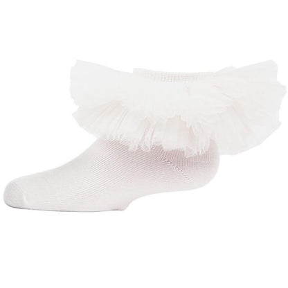 Memoi Girls' Oversized Tutu Ballerina Anklet Socks
