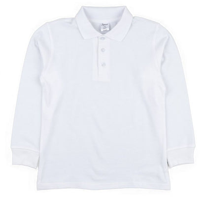 Leveret Kids Cotton Long Sleeve Polo Shirt
