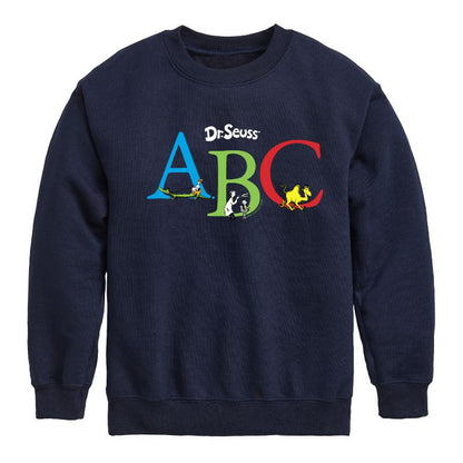 Boys' - Dr. Seuss - ABC Book Characters Graphic Long Sleeve Fleece Sweatshirt
