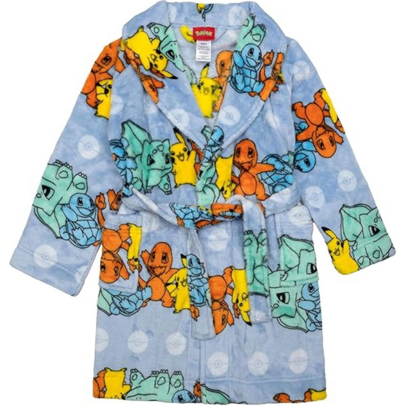 Pokémon Little/Big Boys' Kids Fluffy Soft Fleece Sleepwear Robe