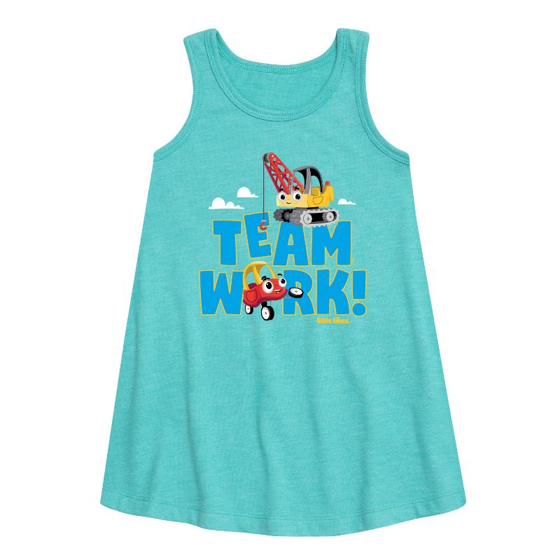 Girls' - Little Tikes - Teamwork Makes the Dream Work Graphic Sleeveless Aline Dress