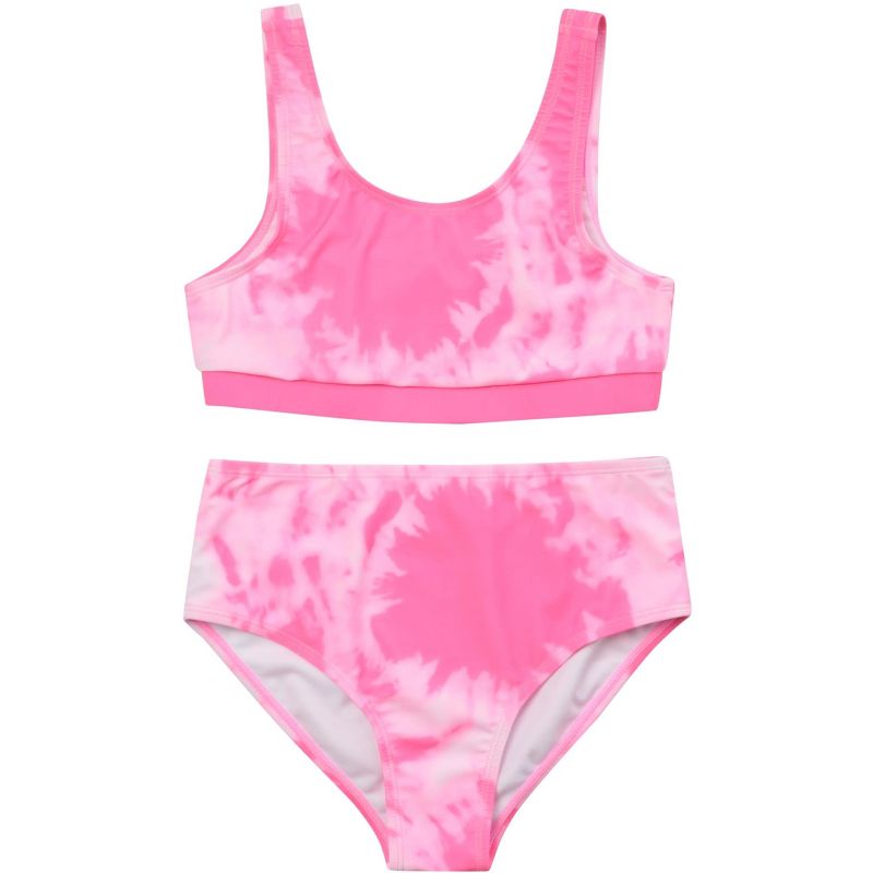 Just Love Girls’ UPF 50+ 2-Piece Bikini Swimsuit Set – Neon, Tie-Dye & Ombre Styles for Kids