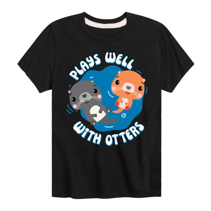 تي شيرت جرافيكي بأكمام قصيرة من فيشر برايس للأولاد - يُناسب ثعالب الماء