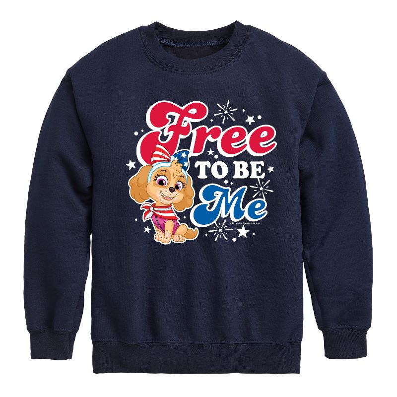 Boys' - Paw Patrol - Americana Graphic Long Sleeve Fleece Sweatshirt