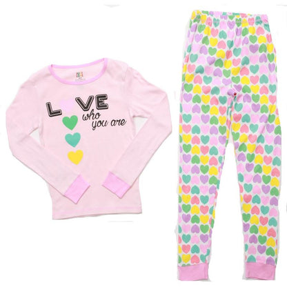 Just Love Girls Printed Pajama Sets - Snug Fitting Cotton PJ Tops & Bottoms for Girls