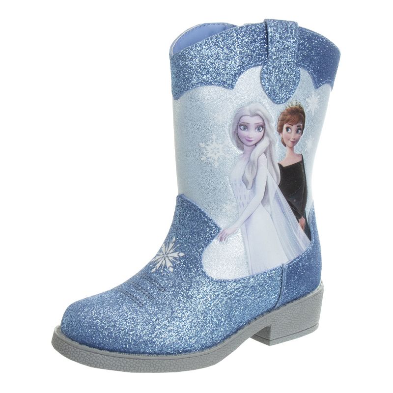 Disney Frozen Girls' Anna and Elsa Western Cowgirl Boots (Toddlers)