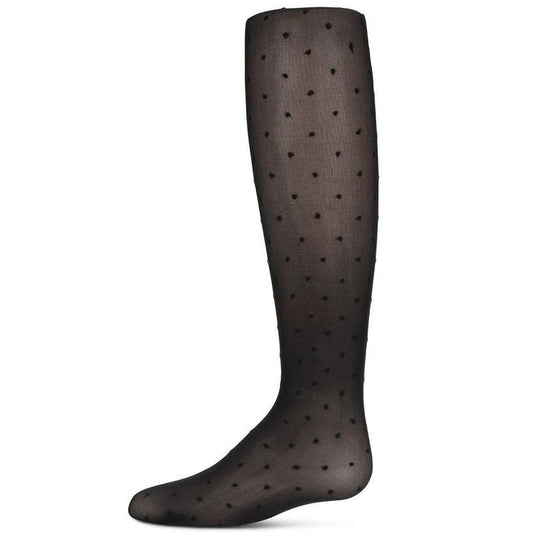 Memoi Girls' Dot Semi Opaque Nylon Tights