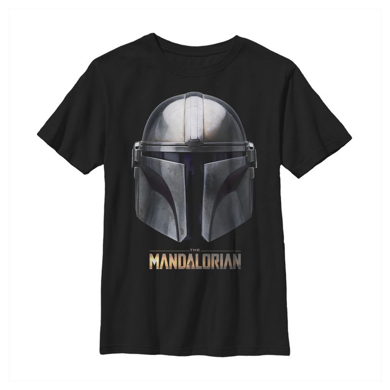 Boy's Star Wars The Mandalorian Iconic Helmet T-Shirt